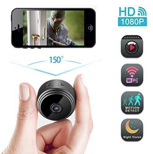 Camera video wi-fi 1080p HD, unghi 150, nightvision, senzor de miscare