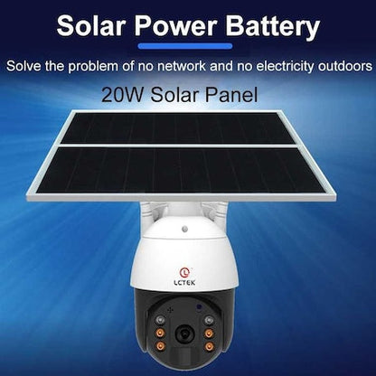 Camera de Supraveghere 4G cu Panou Solar 20w, Inregistrare 24h/7, TSS-24H-4G, FullHD, IR 30m